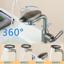 GobekUsa 360° Rotation Stainless Steel Multi-Function Faucet with 4 Water Outlet Modes