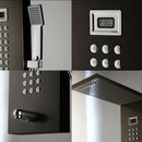 GobekUsa Brushed Nickel Shower Column with Hand Shower, Tub Spout, and Massage System
