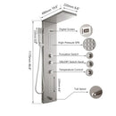 GobekUsa Brushed Nickel Shower Column with Hand Shower, Tub Spout, and Massage System