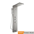 GobekUsa Brushed Nickel Shower Column with Tub Spout & Hand Shower System