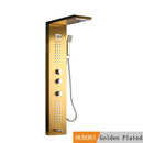 GobekUsa Brushed Nickel Shower Column with Tub Spout & Hand Shower System