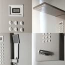 GobekUsa Brushed Nickel Shower Column with Tub Spout & Hand Shower System