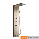 GobekUsa Brushed Nickel Shower Column with Tub Spout & Hand Shower System