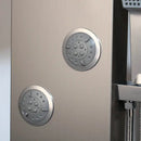 GobekUsa Brushed Nickel Shower Panel with LED Display, Rainfall Head, Jets