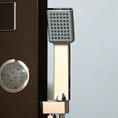 GobekUsa Brushed Nickel Shower Panel with LED Display, Rainfall Head, Jets