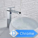 GobekUsa Brushed Nickel Single Lever Waterfall Basin Faucet - Deck Mounted Brass Mixer