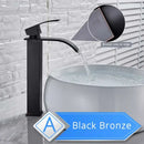 GobekUsa Brushed Nickel Single Lever Waterfall Basin Faucet - Deck Mounted Brass Mixer