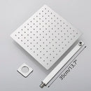 GobekUsa Brushed Nickel Rainfall Shower Head with Shower Arm - Ultra Thin Top Sprayer