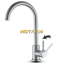 GobekUsa Brushed Nickel Stainless Steel Kitchen Faucet with Single Handle and Single Hole