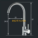 GobekUsa Brushed Nickel Stainless Steel Kitchen Faucet with Single Handle and Single Hole