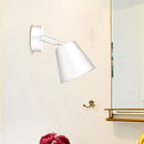 GobekUsa Tapered LED Bathroom Wall Sconce - Minimalist Metal Design - 1 Head - White/Chrome