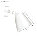GobekUsa Tapered LED Bathroom Wall Sconce - Minimalist Metal Design - 1 Head - White/Chrome