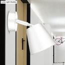 GobekUsa Tapered LED Bathroom Wall Sconce - Minimalist Metal Design - 1 Head - White/Chrome