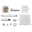 GobekUsa Brushed Nickel Thermostatic Shower Faucet Set for Wall Mount Bathroom with Rainfall Shower Head