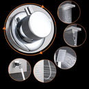 GobekUsa Brushed Nickel Thermostatic Waterfall Rain Shower Panel with 3 Handles