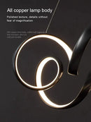 GobekUsa Creative Twisted LED Chandelier for Living Room Bedroom Lighting