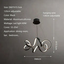 GobekUsa Creative Twisted LED Chandelier for Living Room Bedroom Lighting