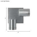 GobekUsa Aluminum LED Sconce Tube 2-Sided Wall Light Fixture in Brushed Silver for Bedside with Yellow/Pink/Blue Light