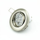 Modern brushed stainless steel adjustable led ceiling downlight kitchen by Decorbites