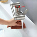 GobekUsa 304 Stainless Steel Bathroom Faucet, Hot & Cold Water, Kitchen Basin, Bathroom Accessories