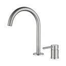 GobekUsa Brushed Stainless Steel Bathroom Faucet - Deck Mounted Basin Mixer Tap