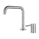 GobekUsa Brushed Stainless Steel Bathroom Faucet - Deck Mounted Basin Mixer Tap