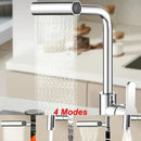 GobekUsa Brushed Stainless Steel Kitchen Faucet with Rotation Stream Sprayer Head