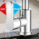 GobekUsa Brushed Stainless Steel Kitchen Faucet with Rotation Stream Sprayer Head