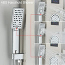 GobekUsa Brushed LED Light Shower Faucet SPA Massage Shower Column Waterfall Panel