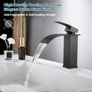 GobekUsa Brass Waterfall Basin Faucet Single Lever Deck Mount Mixer Taps