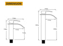 GobekUsa Brass Waterfall Basin Faucet Single Lever Deck Mount Mixer Taps