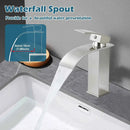 GobekUsa Brass Waterfall Basin Faucet Single Lever Deck Mount Mixer Taps