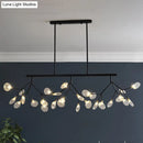 GobekUsa Modern Bubble Chandelier with Clear Glass, 27 Heads, Black/Gold - Dining Room Hanging Light Kit