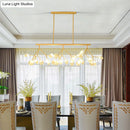GobekUsa Modern Bubble Chandelier with Clear Glass, 27 Heads, Black/Gold - Dining Room Hanging Light Kit