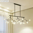 GobekUsa Modern Bubble Chandelier with Clear Glass, 27 Heads, Black/Gold - Dining Room Hanging Light Kit