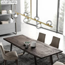 GobekUsa Modern Bubble Clear Glass Island Ceiling Light - 5/6 Lights Black/Gold Finish - Dining Room Pendant Fixture