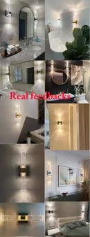 GobekUsa Bubble Crystal LED Wall Sconces for Bathroom Dresser Living Room Bedroom Mirrors