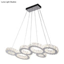GobekUsa Modern Bubble LED Pendant Lighting – Stainless Steel Crystal Hanging Light over Island