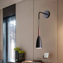 GobekUsa Modern Bullet Wall Mount Sconce Lamp in Black/White/Grey for Bedside - Single Bulb Fixture