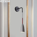 GobekUsa Modern Bullet Wall Mount Sconce Lamp in Black/White/Grey for Bedside - Single Bulb Fixture