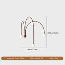 GobekUsa Iron Glass LED Wall Light for Living Room Bedside Table Restaurant Home Decorations