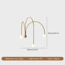 GobekUsa Iron Glass LED Wall Light for Living Room Bedside Table Restaurant Home Decorations