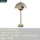 GobekUsa Iron Mushroom Shape Macaron Table Lamp - Modern Minimalist LED Home Decoration