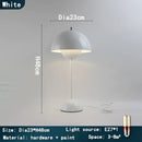 GobekUsa Iron Mushroom Shape Macaron Table Lamp - Modern Minimalist LED Home Decoration