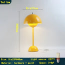 GobekUsa Iron Mushroom Shape Macaron Table Lamp - Modern Minimalist LED Home Decoration