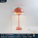 GobekUsa Iron Mushroom Shape Macaron Table Lamp - Modern Minimalist LED Home Decoration