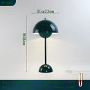 GobekUsa Iron Mushroom Shape Macaron Table Lamp - Modern Minimalist LED Home Decoration