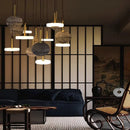 GobekUsa Burlywood Marble LED Ceiling Chandelier for Living Room