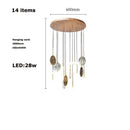 GobekUsa Burlywood Marble LED Ceiling Chandelier for Living Room