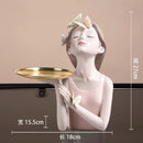 GobekUsa Butterfly Girl Resin Sculpture Vase Modern Home Decor Statues
